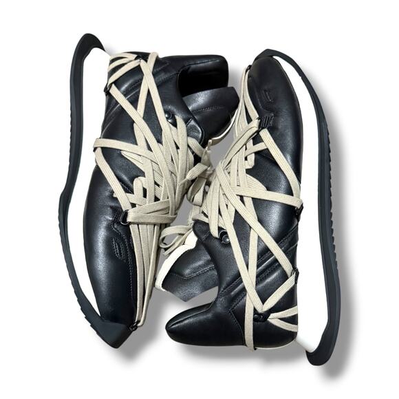Rick Owens Megalace Maximal Runner Calfskin Sneaker ‘Black’ | Size 45EU(12US) main image 4